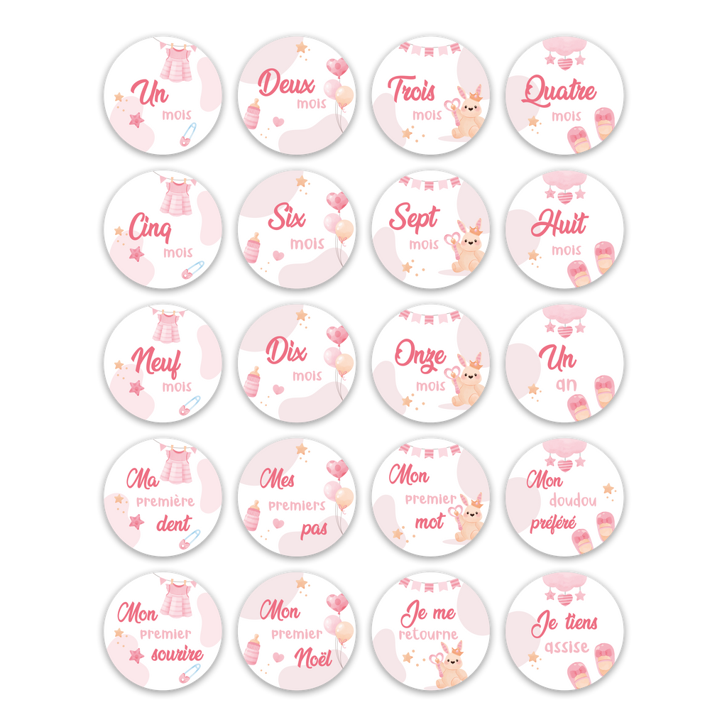 Cartes étapes "Fille"