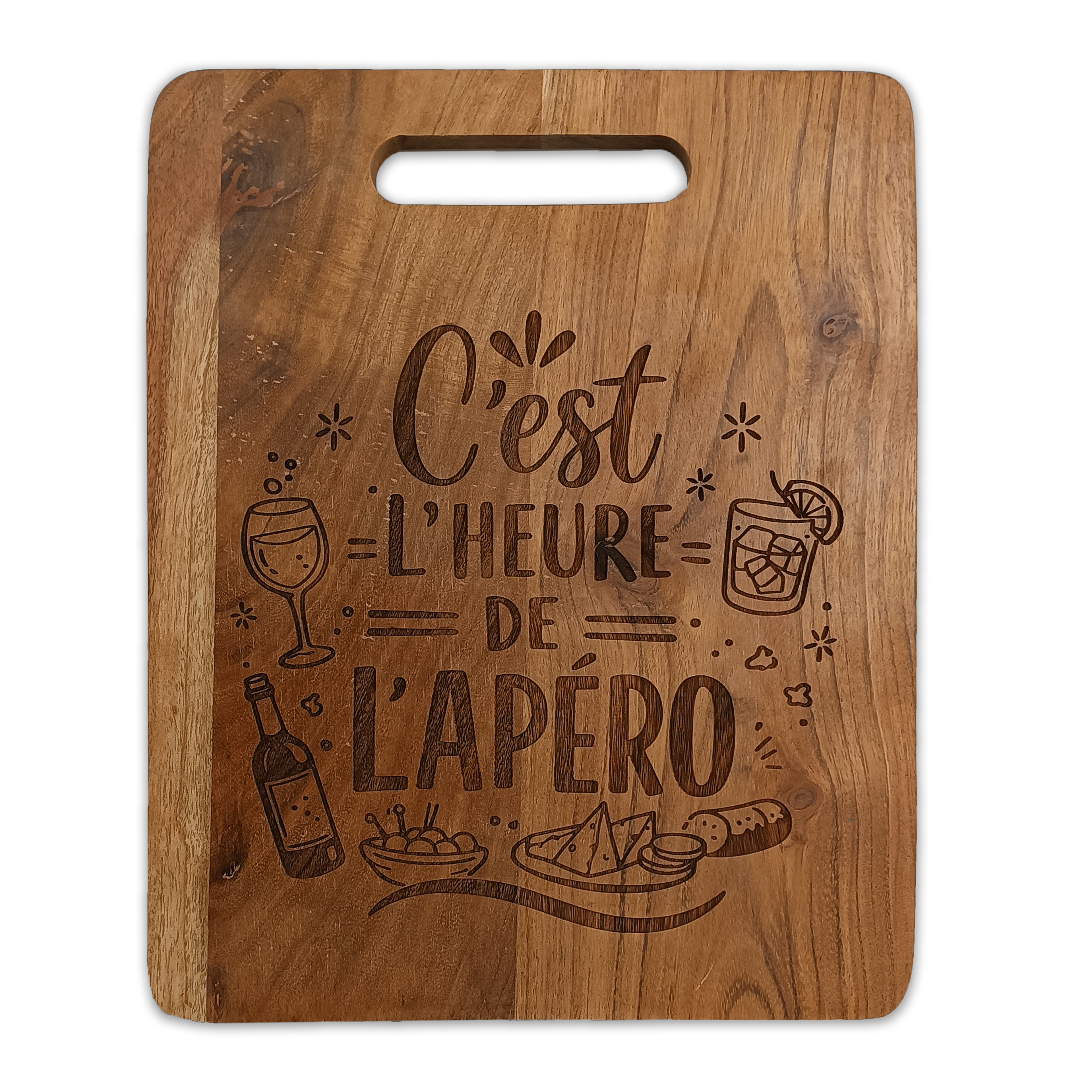 Planche à découper "L'heure de l'apéro"