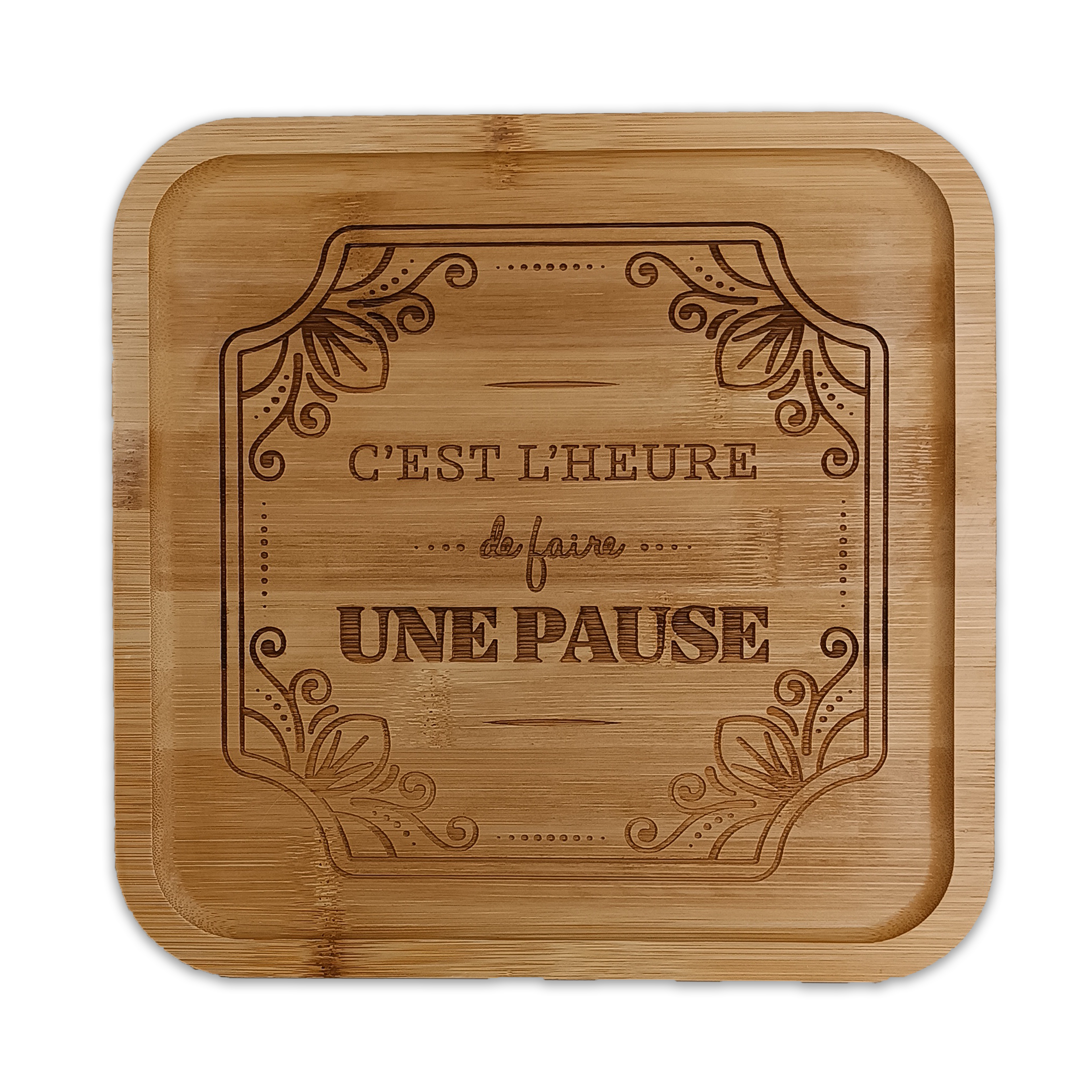 Plateau de service "L'heure de la pause"