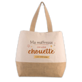 Sac cabas "Chouette maîtresse" - Avec prénom