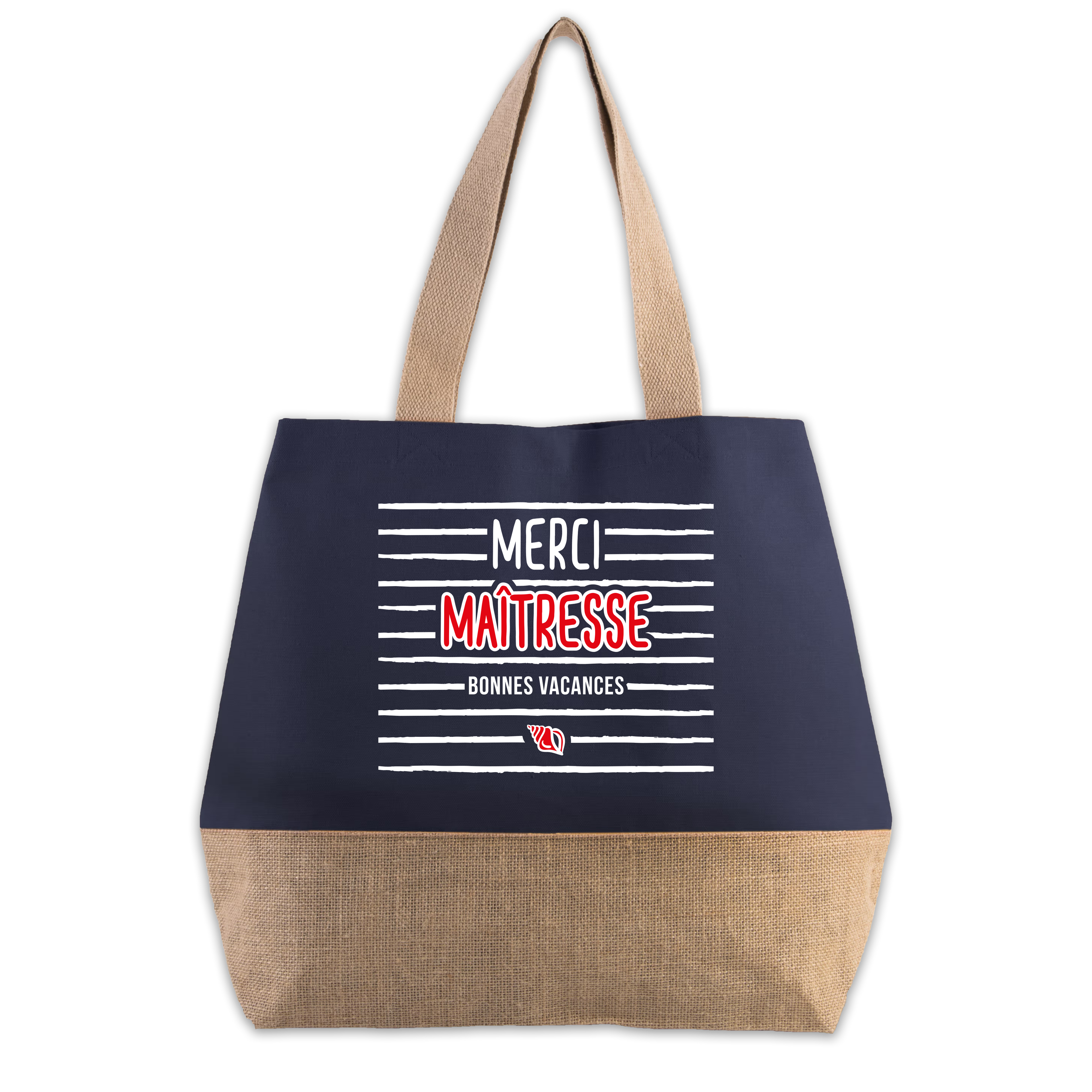 Sac cabas "Bonnes vacances maîtresse"
