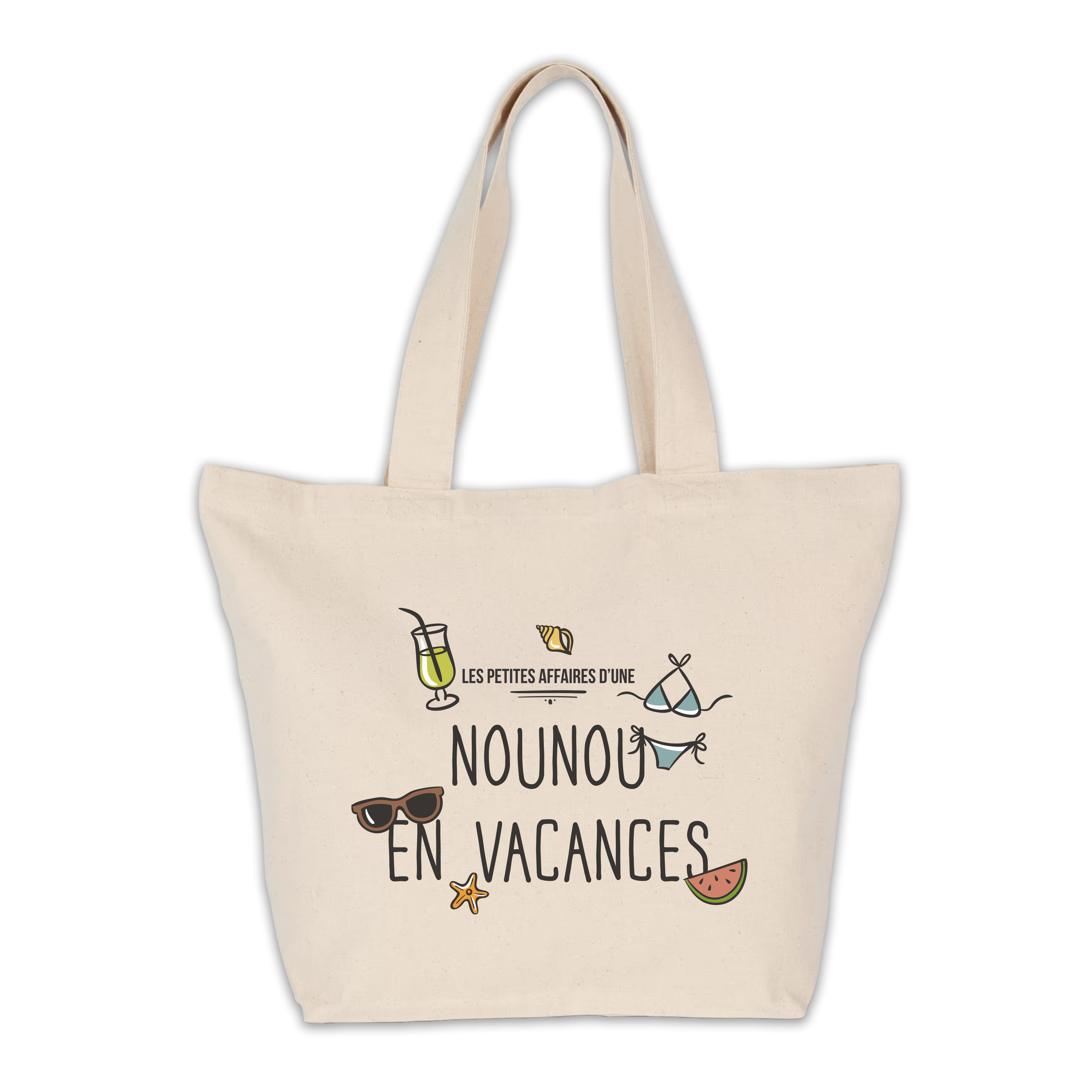 Sac cabas "Nounou en vacances"
