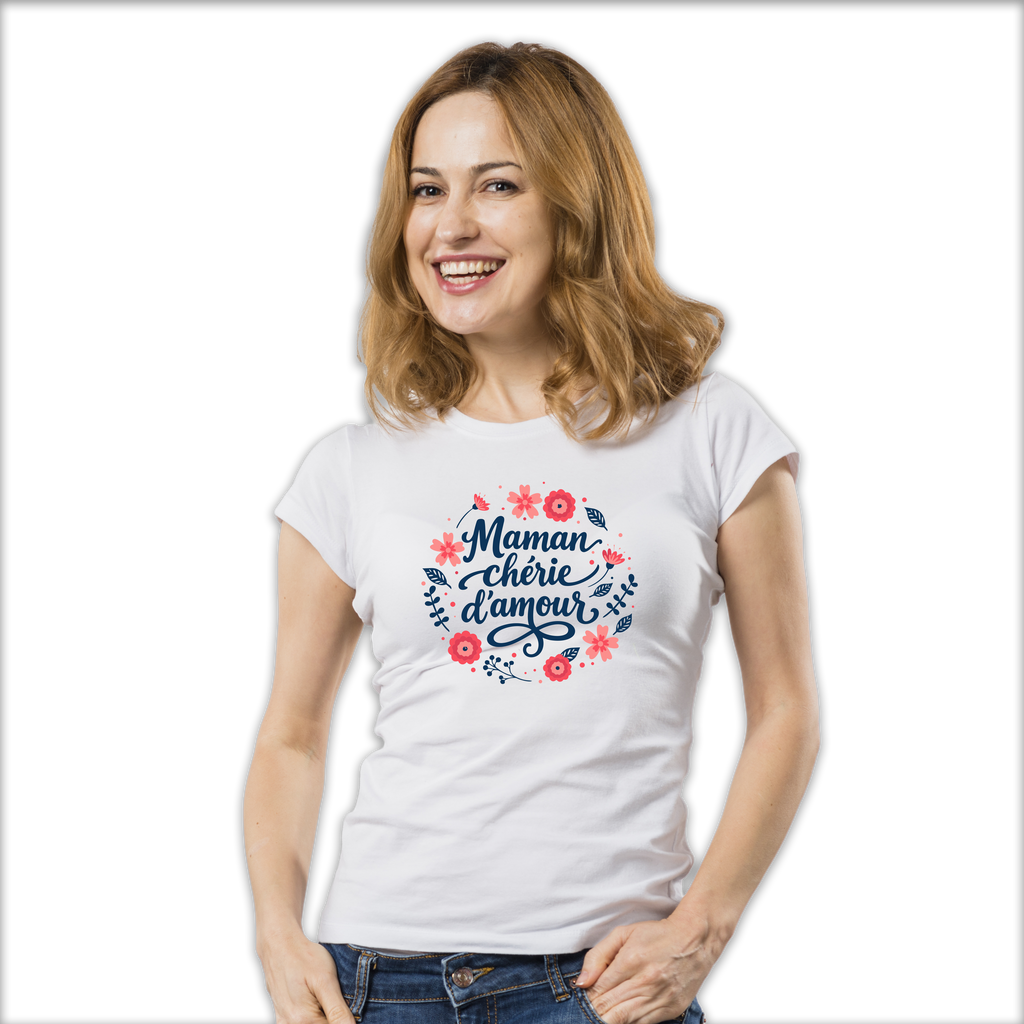 T-shirt "Maman chérie d'amour"