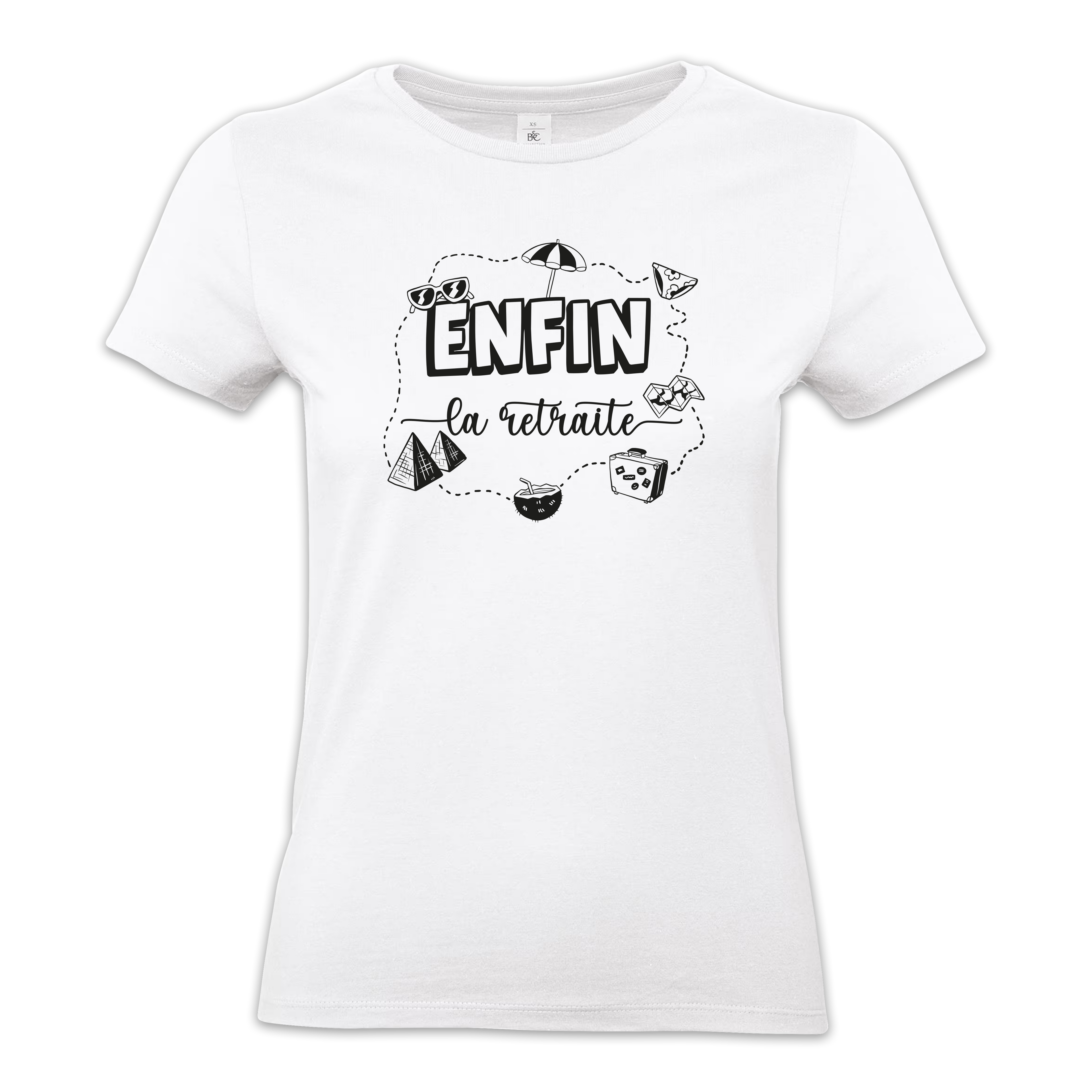 T-shirt "Retraite voyage" femme