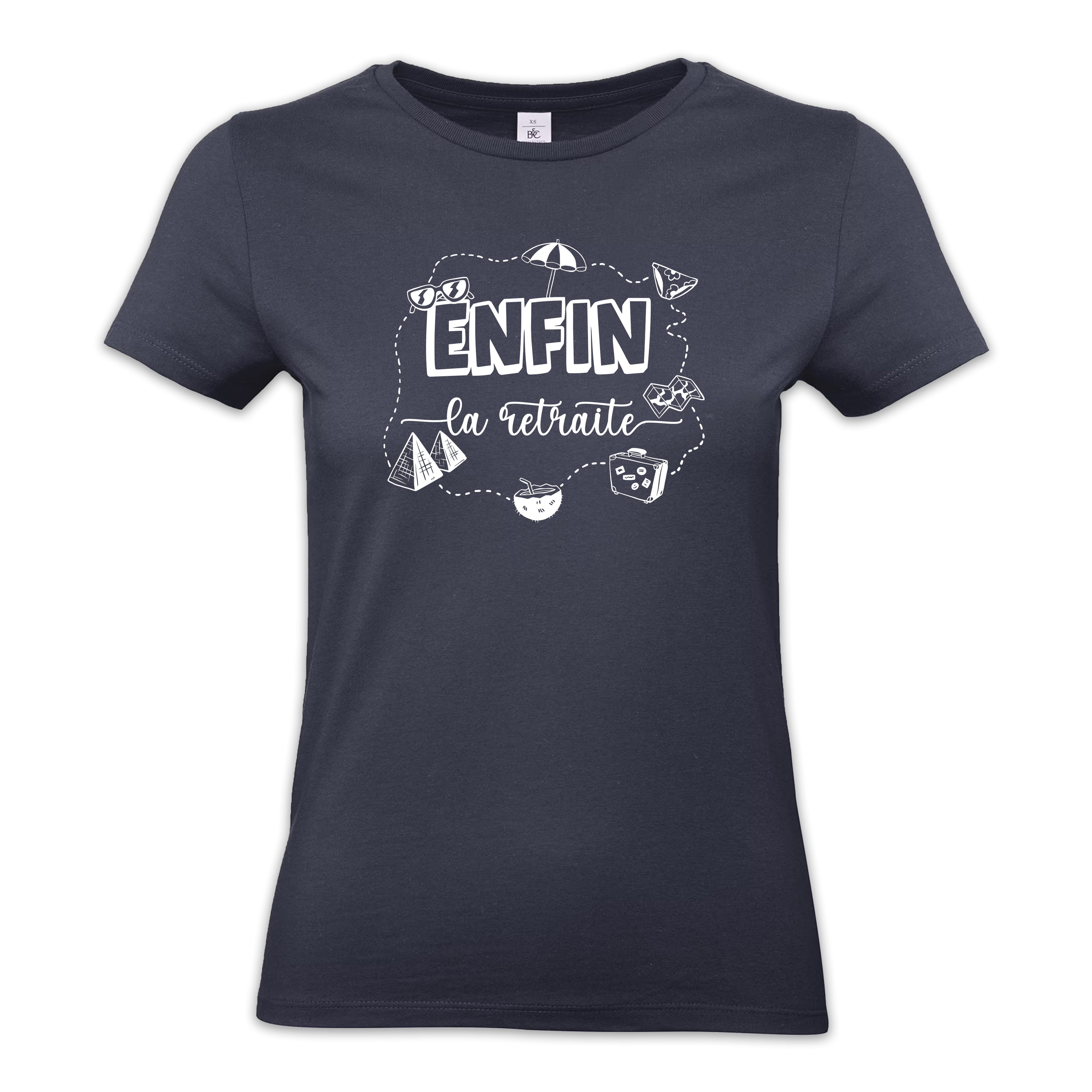 T-shirt "Retraite voyage" femme