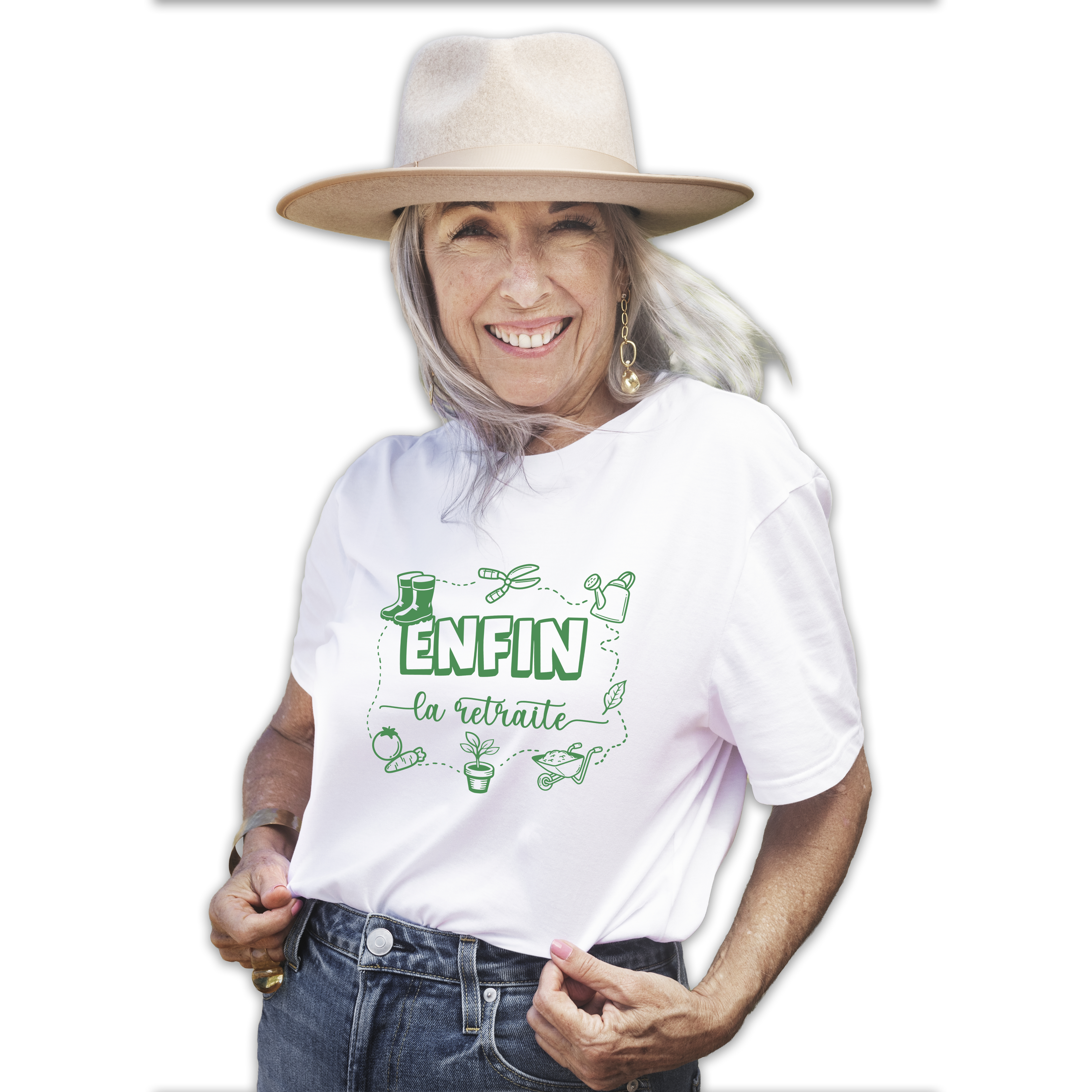 T-shirt "Retraite jardinage" femme