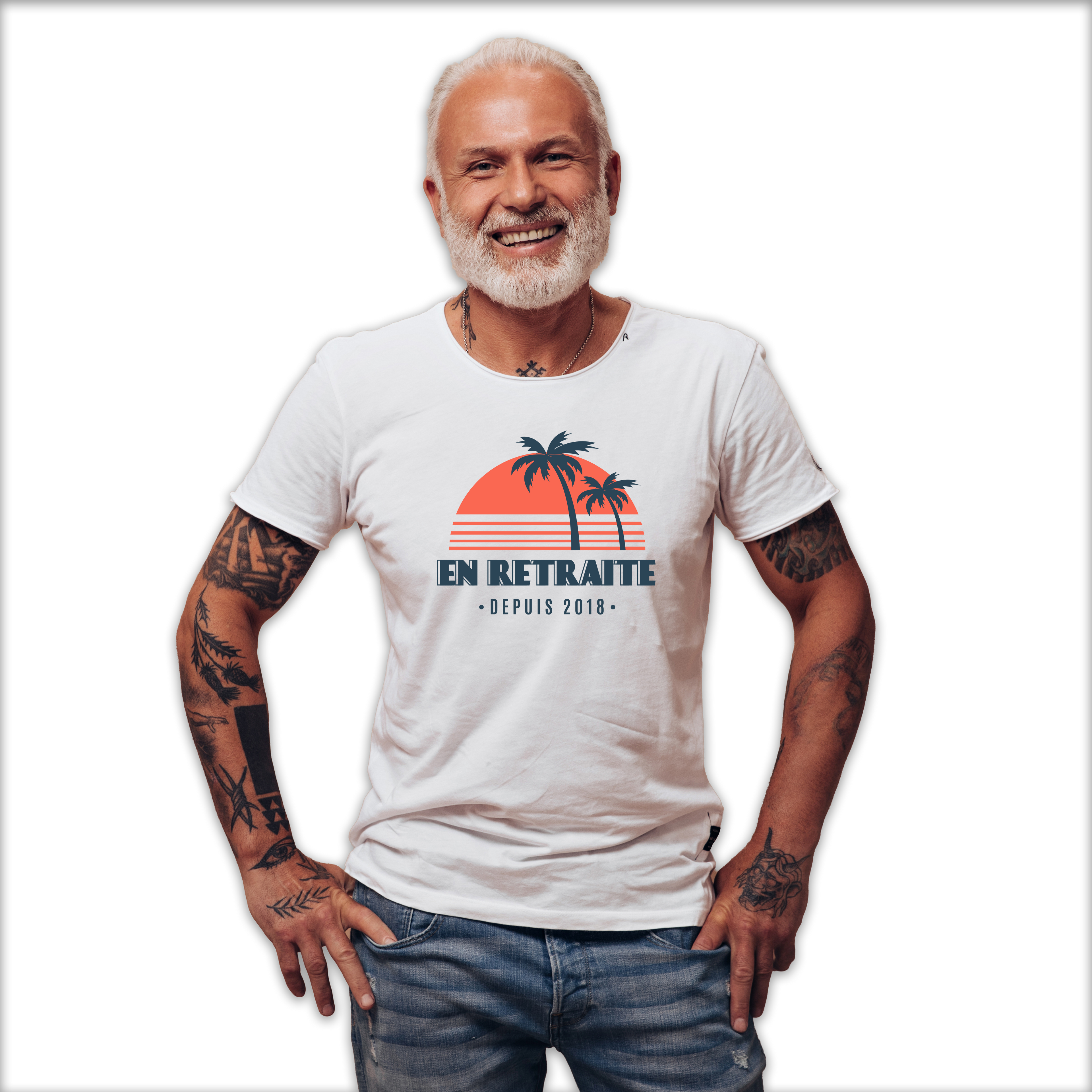 T-shirt "Retraite" - Modèle 1 (homme)