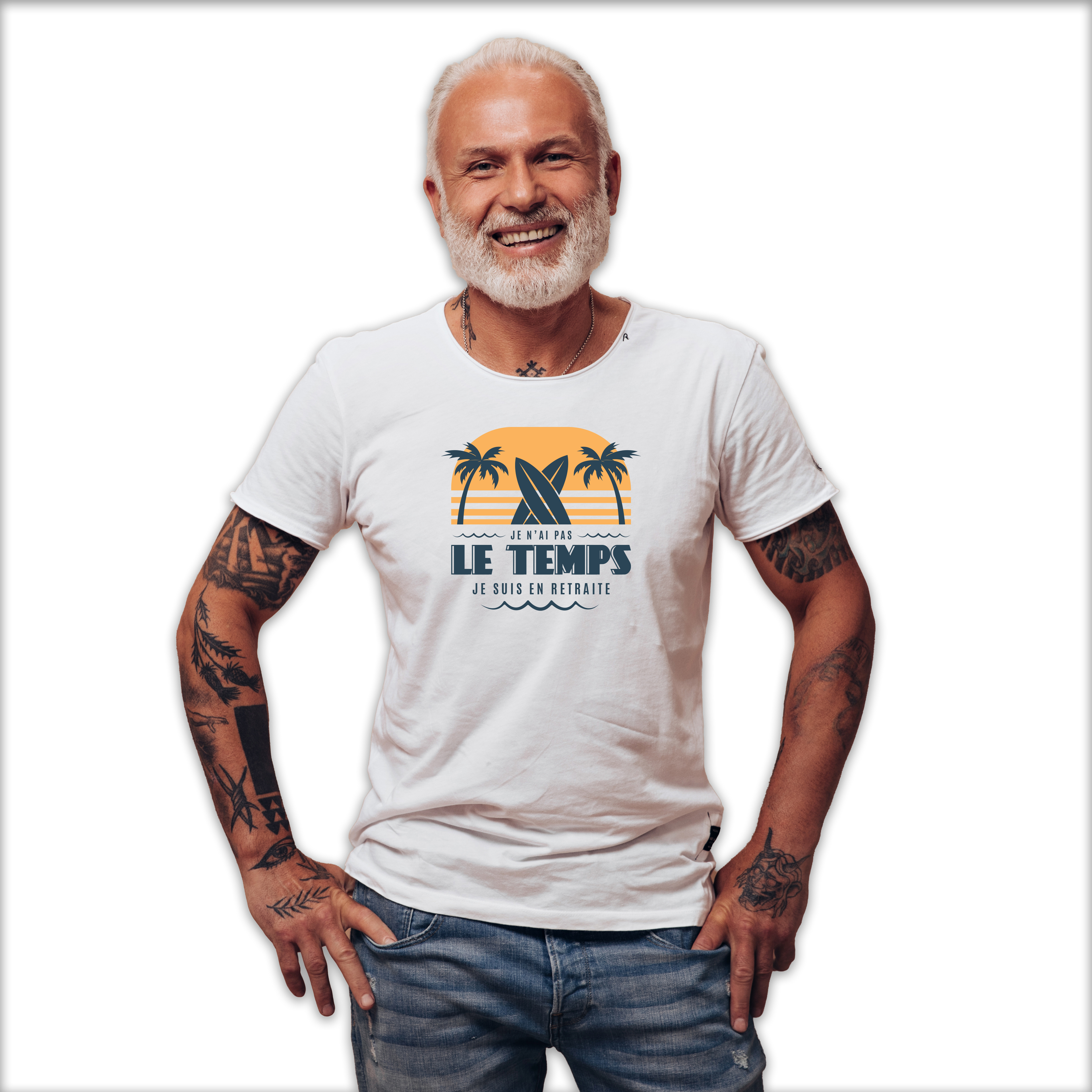 T-shirt "Retraite" - Modèle 3 (homme)
