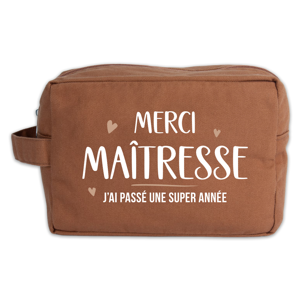 Trousse de toilette carrée "Merci maîtresse"