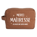 Trousse de toilette carrée "Merci maîtresse"